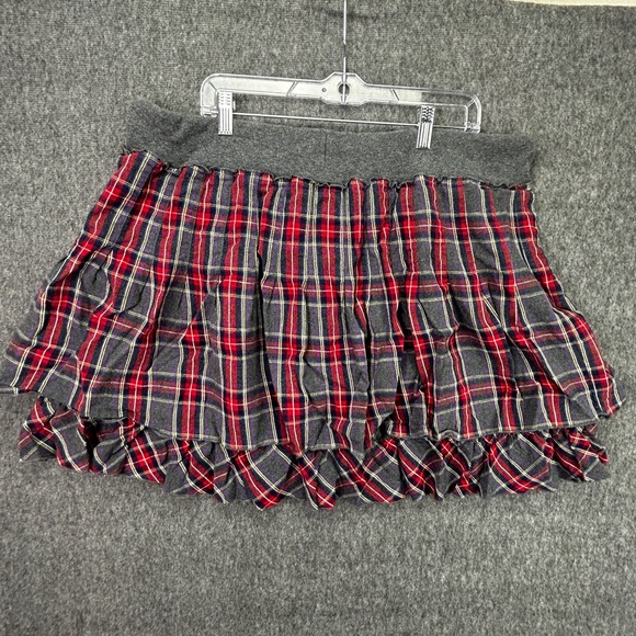 Plaid DisneyWorld  Disneyland Resort Layered Skirt Size XXL Drawstring Waist - Picture 2 of 11